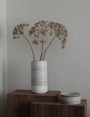 BRANDT Collective stem vase L in grey marble SG