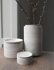 BRANDT stem vase chalk marble