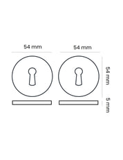 BRANDT key escutcheon set made of solid brass with hidden screws. Designed by Julie Brandt. for BRANDT Copenhagen.