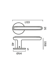 BUTTON door handle set from BRANDT Copenhagen tech draw. designed in collab with Norm Architects.
