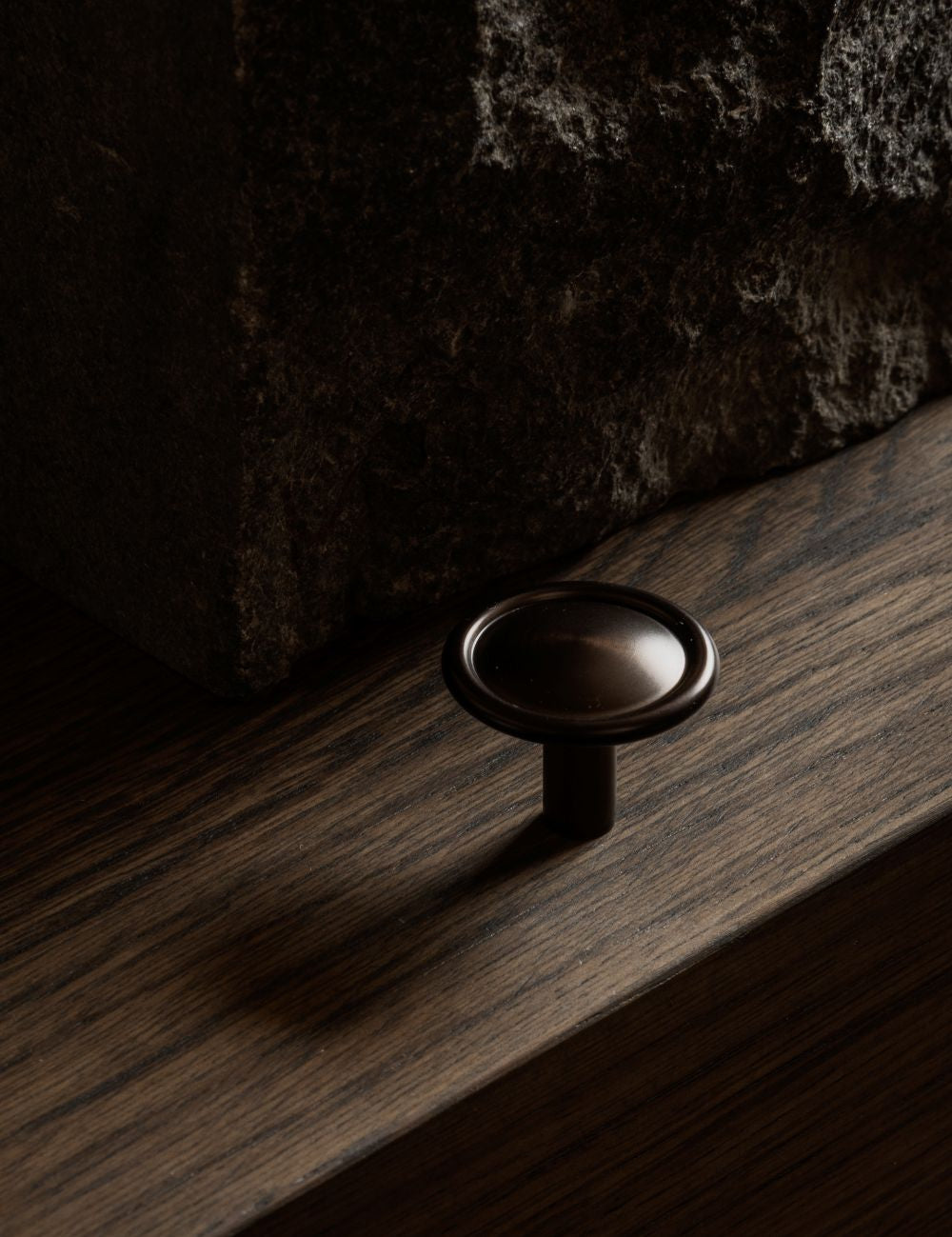 BUTTON knob by BRANDT Copenhagen. A hardware collection in collab with Norm architects consisting of  cabinet hardware with knobs, T-bars and pull bars.