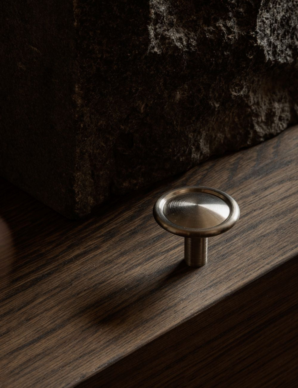 BUTTON knob by BRANDT Copenhagen. A hardware collection in collab with Norm architects consisting of  cabinet hardware with knobs, T-bars and pull bars.