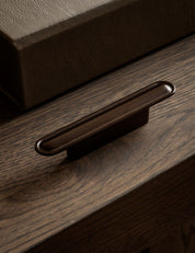 BUTTON pull bar 110 mm by NORM archtiects and BRANDT Copenhagen. Perfect as kitchen handle and cabinet hardware for luxury homes.