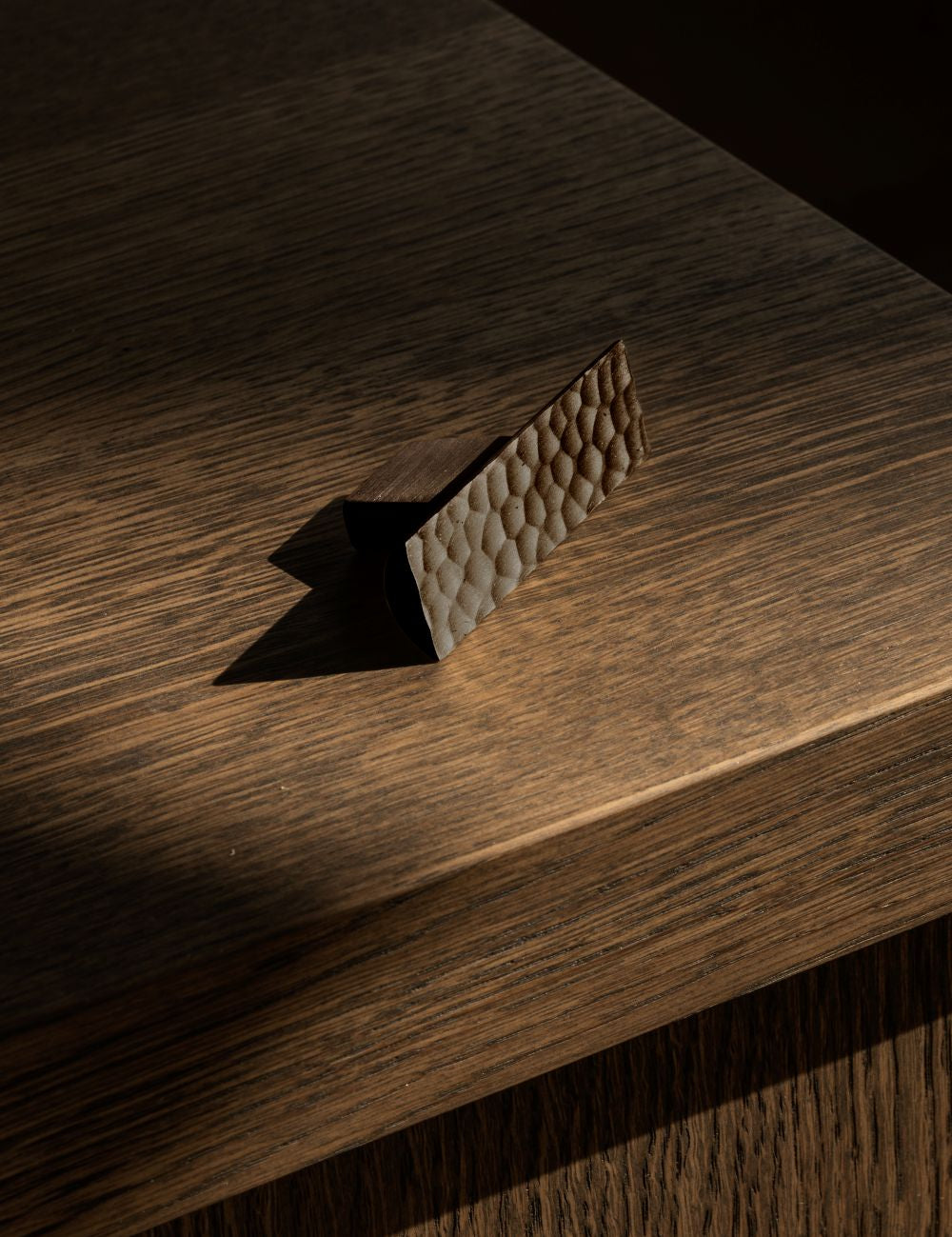 CARVE collection in Burnished Brass by BRANDT Collective. A hardware collection in collab with Norm architects consisting of T-bars and pull bars.