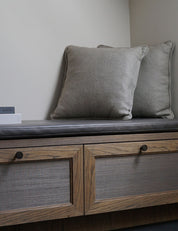 CHISEL knob in Burnished Brass. Elegant cabinet hardware designed by BRANDT Copenhagen.