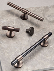 CHISEL knob in Burnished Brass. Elegant cabinet hardware designed by BRANDT Copenhagen.