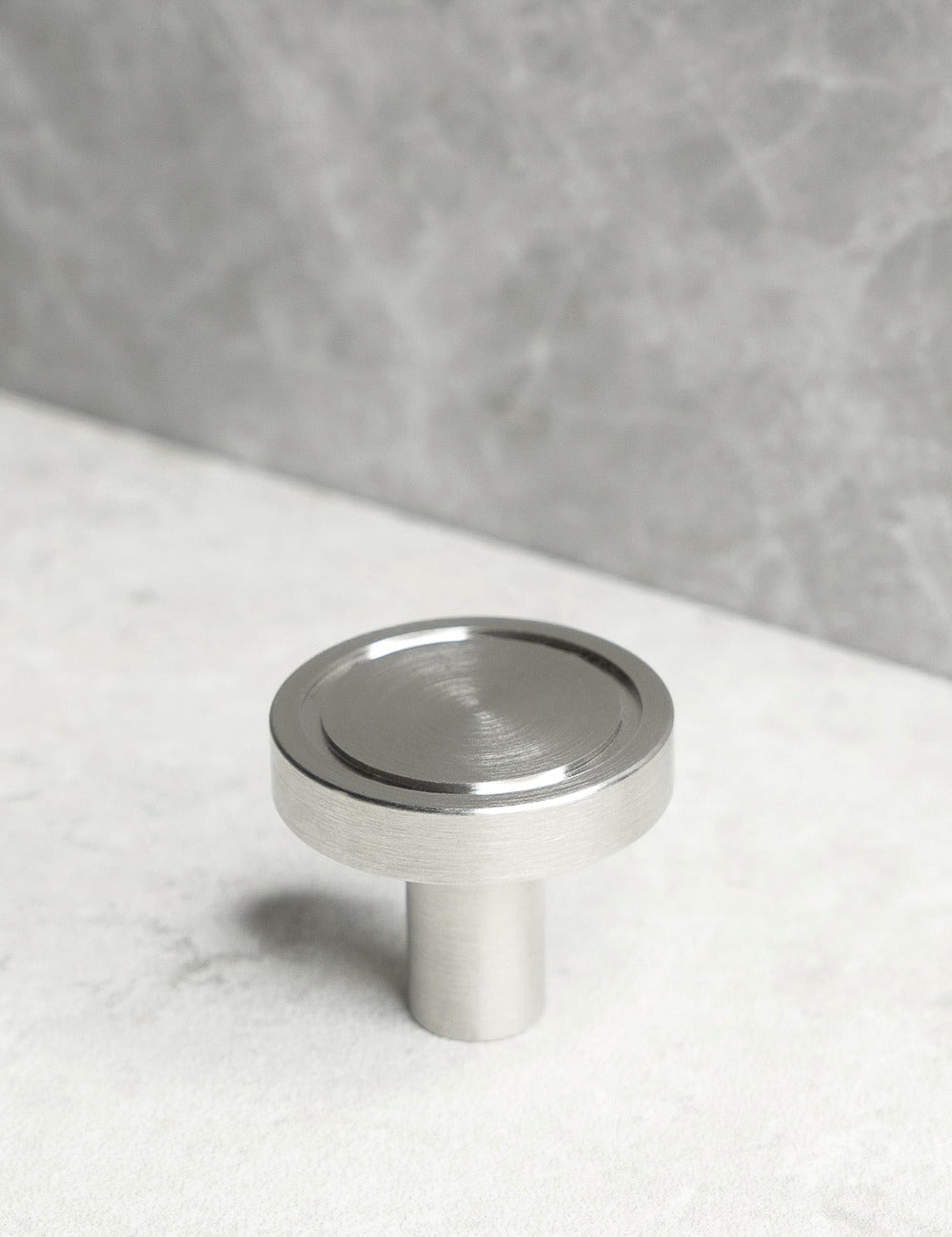 CHISEL knob - Satin Nickel by BRANDT Copenhagen 
