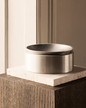 EDO canister LOW - Satin Aluminium