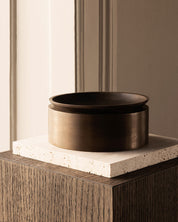 EDO canister LOW - Burnished Brass Patina