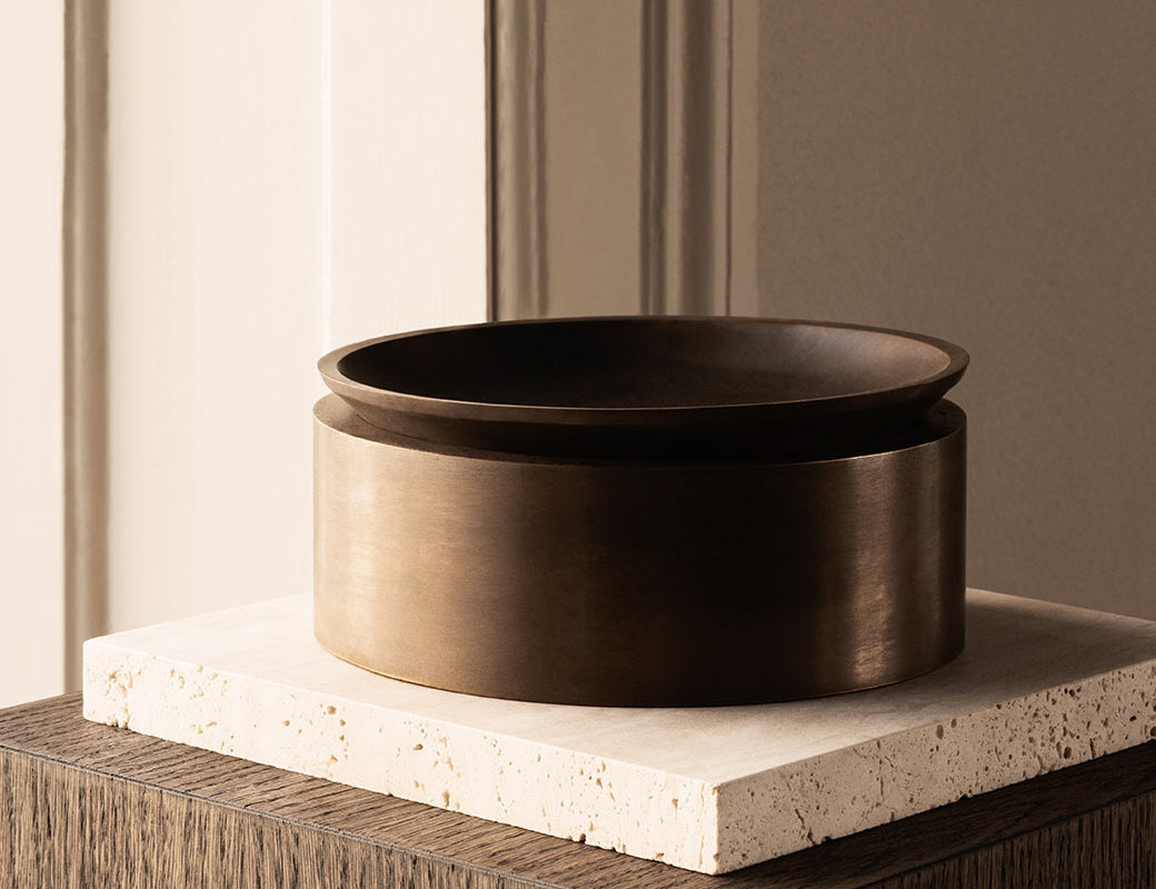 EDO canister LOW - Burnished Brass Patina