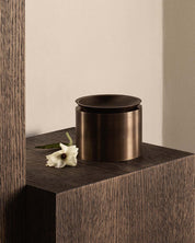 EDO canister MEDIUM - Burnished Brass Patina
