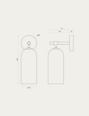FRAGMENT wall lamp tech draw from BRANDT  Copenhagen