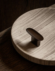 LEAF hook in Burnished Brass by BRANDT Collective. A hardware collection in collab with Norm architects consisting of knobs, T-bars and pull bars.