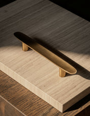 LEAF pull bar 160 mm in brass by BRANDT Copenhagen and Norm architects. Kitchen handle in solid brass.