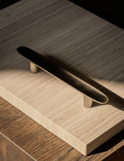 LEAF pull bar 160 mm in nickel by BRANDT Copenhagen and Norm architects. Kitchen handle in solid brass.