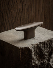 LEAF T-bar 65 mm in burnished brass by BRANDT Copenhagen and Norm architects. Kitchen handle in solid brass - ideal for kitchen drawers and cupboard fronts.