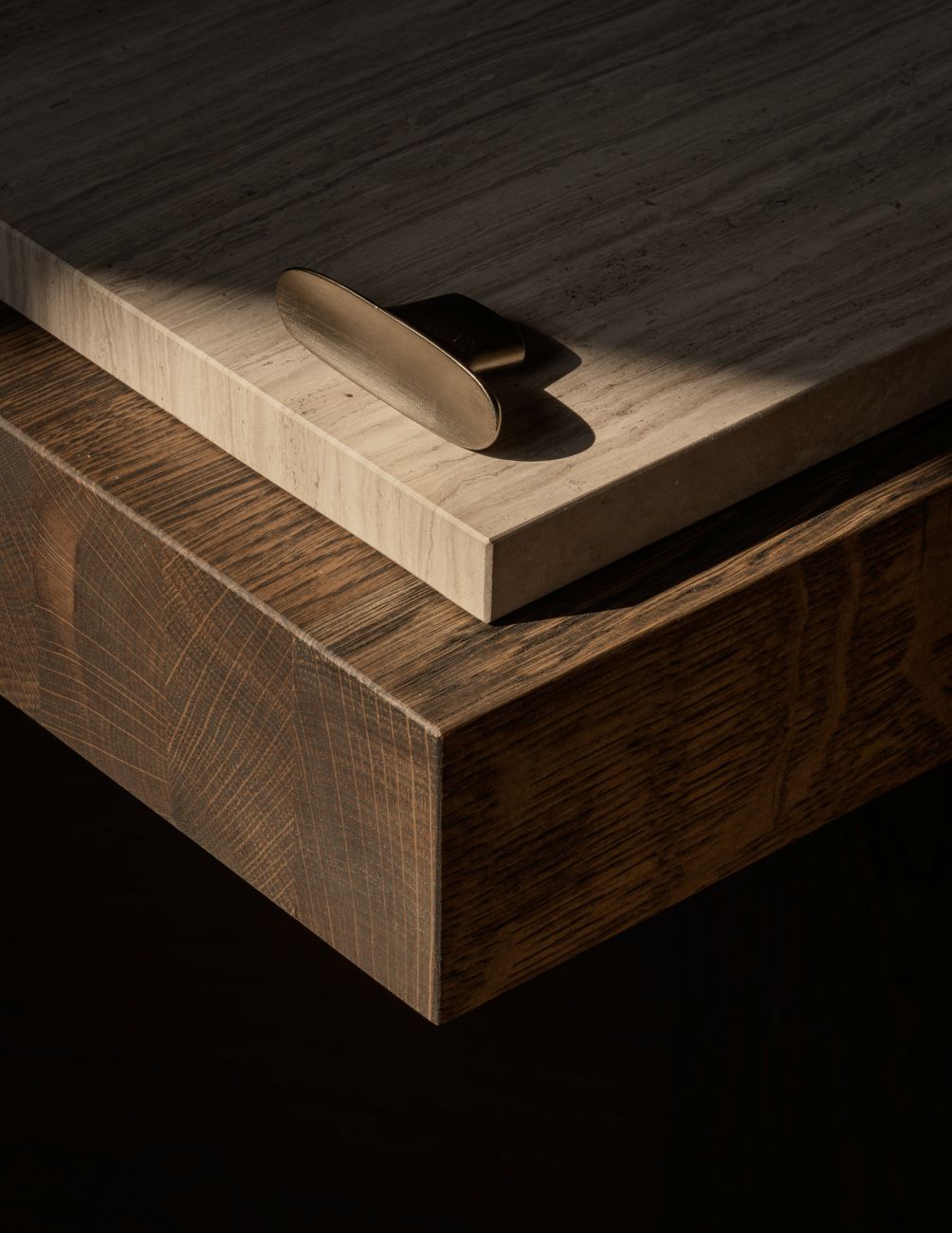 LEAF T-bar 65 mm in nickel by BRANDT Copenhagen and Norm architects. Kitchen handle in solid brass - ideal for kitchen drawers and cupboard fronts.