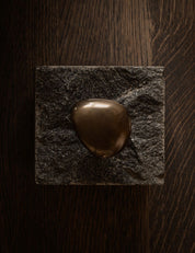 NOBLE hook in Burnished Brass Patina made of solid brass and organically shaped. Designed by Julie Brandt for BRANDT. 