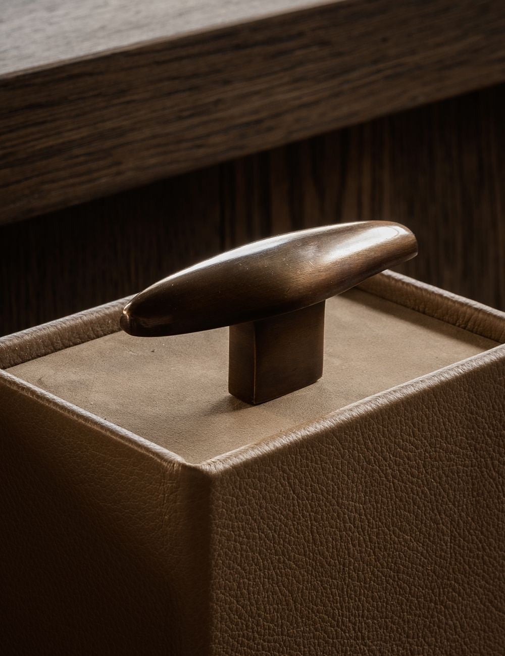 NOBLE T-bar in Burnishes Brass patina.The T-bar is made of solid brass and designed by Julie Brandt for BRANDT Copenhagen. 