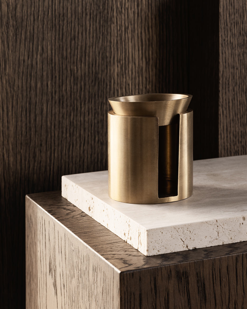 SENSE oil burner - Satin Brass