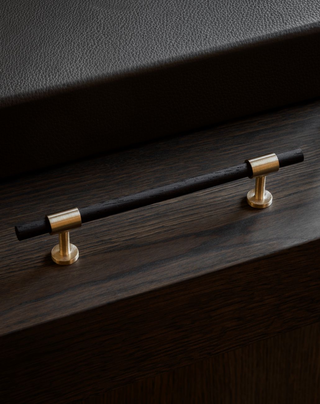  Wenge. Modern cabinet hardware made of solid brass by BRANDT Copenhagen
