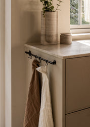 SIGNATURE 30 Tea towel bar 450 mm. Luxury kitchen hardware made of solid brass by BRANDT Copenhagen. 