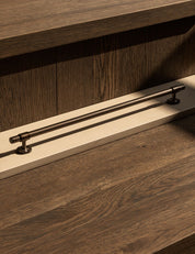 SIGNATURE 30 Tea towel bar 450 mm. Luxury kitchen hardware made of solid brass by BRANDT Copenhagen. 