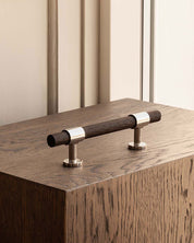 SIGNATURE 20 - pull bar 156 mm - Polished Nickel / Wengé