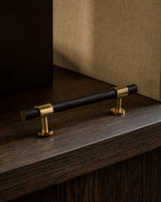 SIGNATURE 20 - pull bar 188 mm - Polished Brass / Wengé by BRANDT Copenhagen 