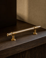Cabinet handle SIGNATURE 20 - pull bar 188 mm - Satin Brass / Satin Brass by BRANDT Copenhagen 