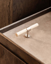 SIGNATURE 20 - T-bar 113 mm - Satin Nickel / Oak