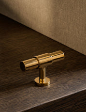 Cabinet handle SIGNATURE 20 - T-bar handle 60 mm - Polished Brass / Polished Brass by BRANDT Copenhagen 