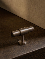 Cabinet handles SIGNATURE 20 - T-bar handle 60 mm - Satin Nickel / Satin Nickel by BRANDT  Copenhagen 
