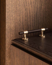 SIGNATURE 30 - pull bar 156 mm - Polished Brass / Wengé
