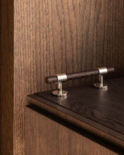 SIGNATURE 30 - pull bar 156 mm - Polished Nickel / Wengé