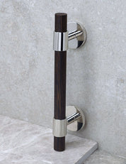 SIGNATURE 30 - pull bar handle 156 mm - Polished Nickel / Wengé by BRANDT Copenhagen 