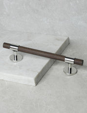 SIGNATURE 30 - pull bar handle 188 mm - Polished Nickel / Wengé by BRANDT Copenhagen 