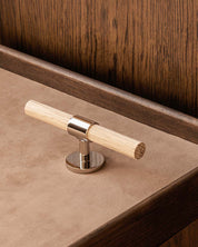 SIGNATURE 30 - T-bar 113 mm - Polished Nickel / Oak