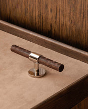 SIGNATURE 30 - T-bar 113 mm - Polished Nickel / Wengé