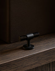 Cabinet handle SIGNATURE 30 - T-bar handle 60 mm - Nearly Black / Black Horn by BRANDT Copenhagen 
