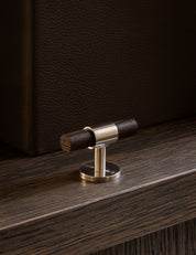 Cabinet handle SIGNATURE 30 - T-bar handle 60 mm - Satin Nickel / Wengé by BRANDT Copenhagen