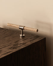 SIGNATURE slim - T-bar 107 mm - Polished Nickel / Oak