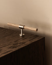 SIGNATURE slim - T-bar 107 mm - Satin Nickel / Oak
