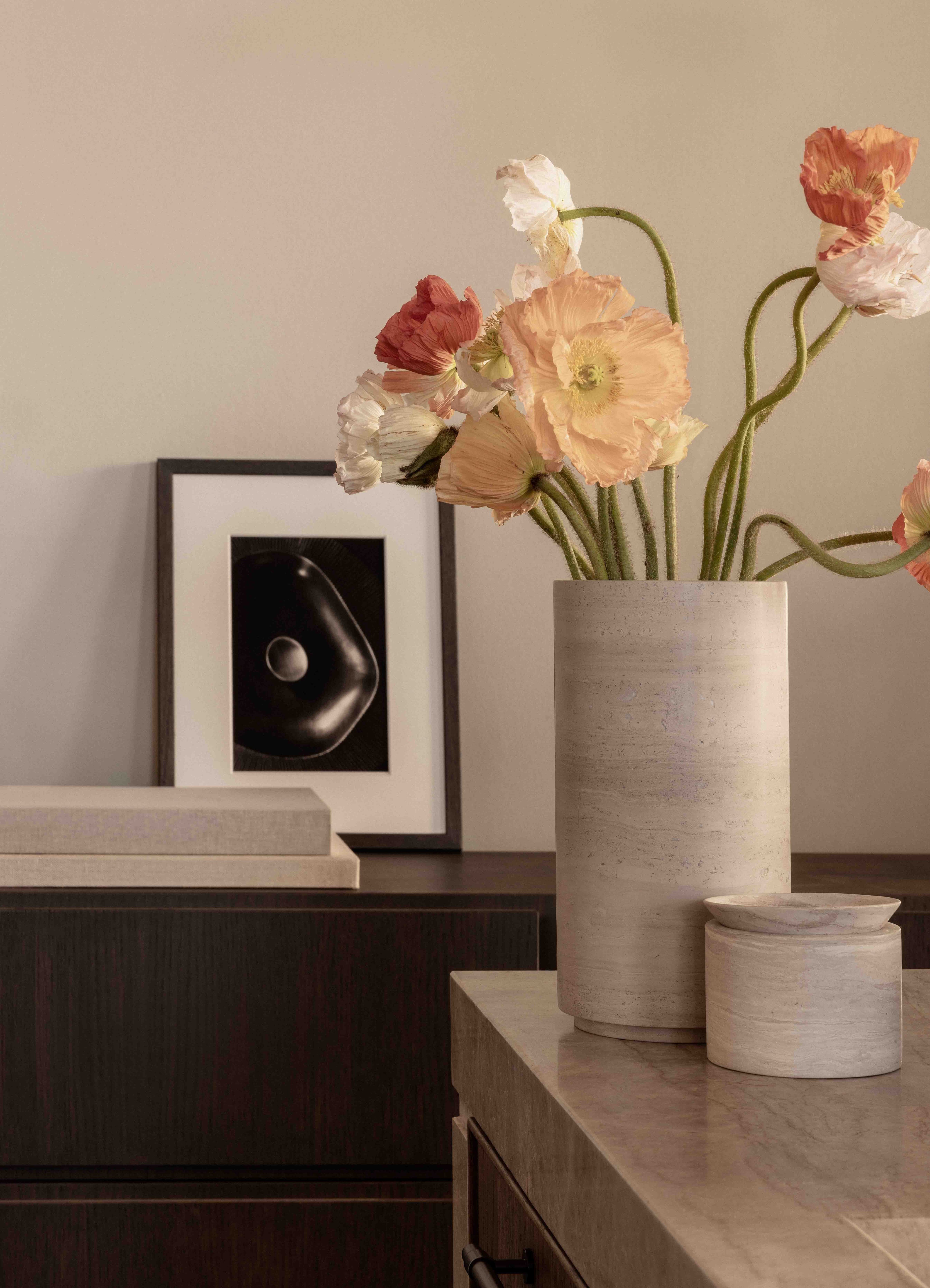 STEM vase L - Chalk Grey