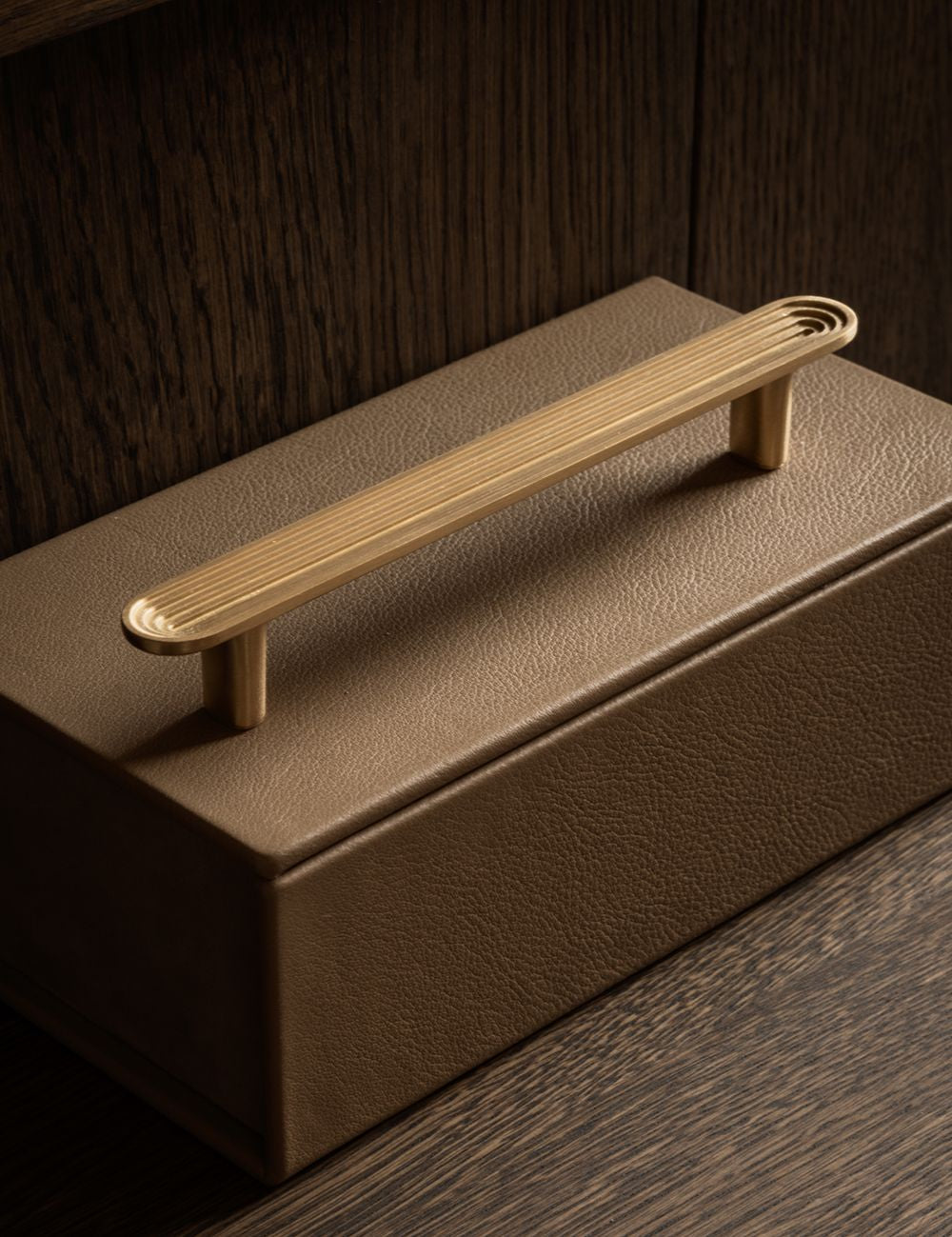 TERRACE collection in brass by BRANDT Copenhagen. A hardware collection in collab with Norm architects consisting of knobs, T-bars and pull bars.