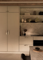VALE hardware collection in Satin Nickel. Designed by Julie Brandt and is part of our organic shaped hardware collection with cabinet and kitchen handles.
