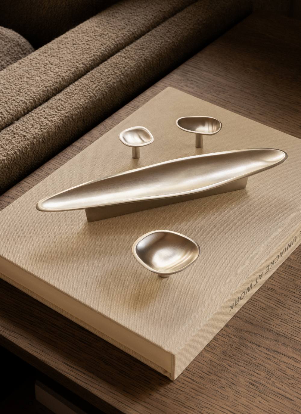 VALE hardware collection in Satin Nickel. Designed by Julie Brandt and is part of our organic shaped hardware collection with cabinet and kitchen handles.