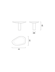 VALE knob oval handle. Techinacl drawing. BRANDT Copenhagen.