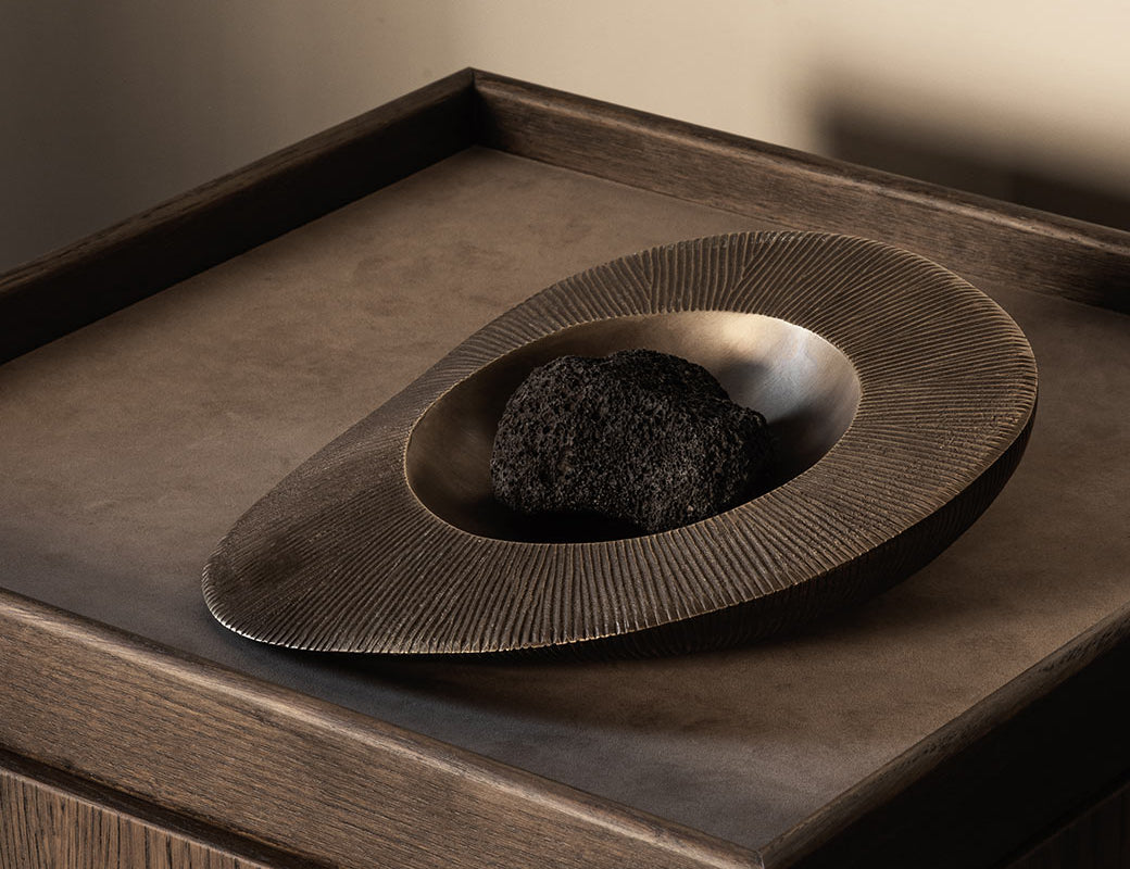 VALLEY bowl M - Burnished Brass Patina