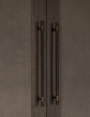 BRANDT Copenhagen SIGNATURE collection pull bar in burnished brass and wenge